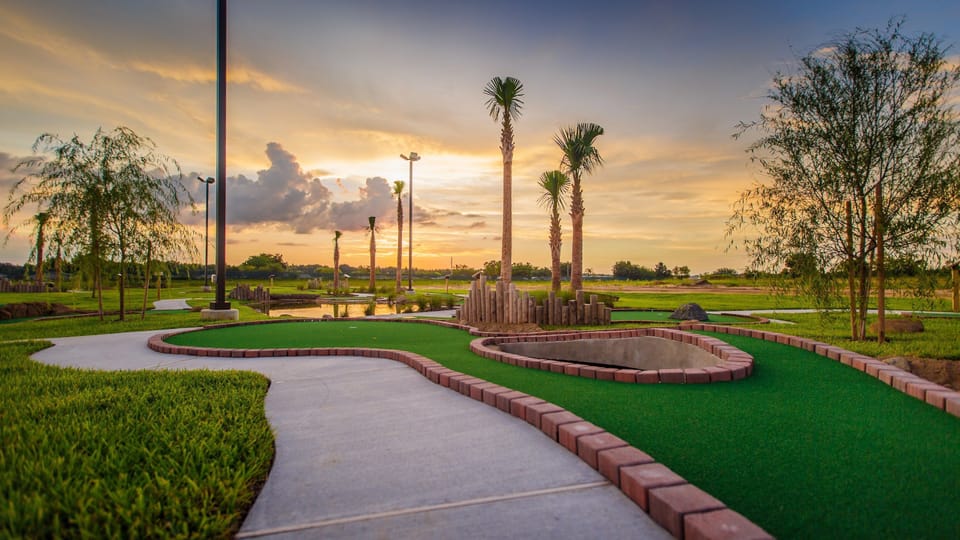 Amazing mini golf course on-site.
