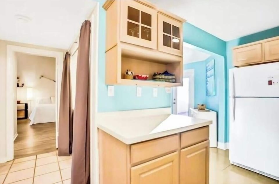 Kitchen, full size fridge