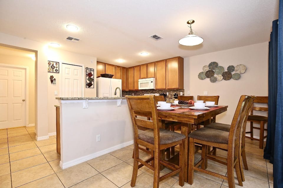 kitchen with table for 8 adults