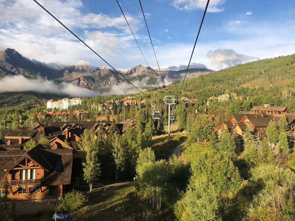 gondola ride into Mountain Village