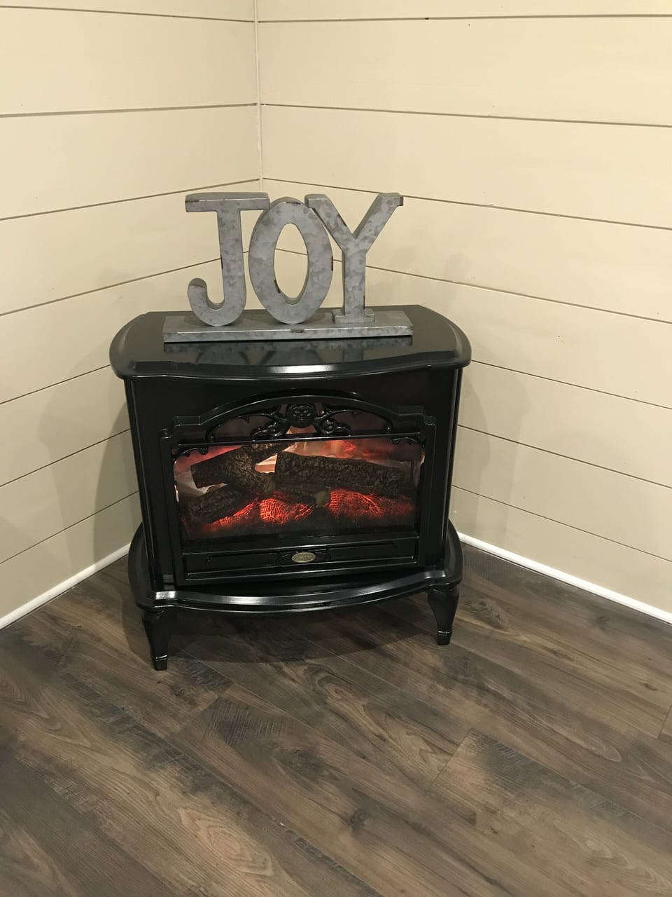 Electric heater to keep you warm during winter or for ambiance anytime.