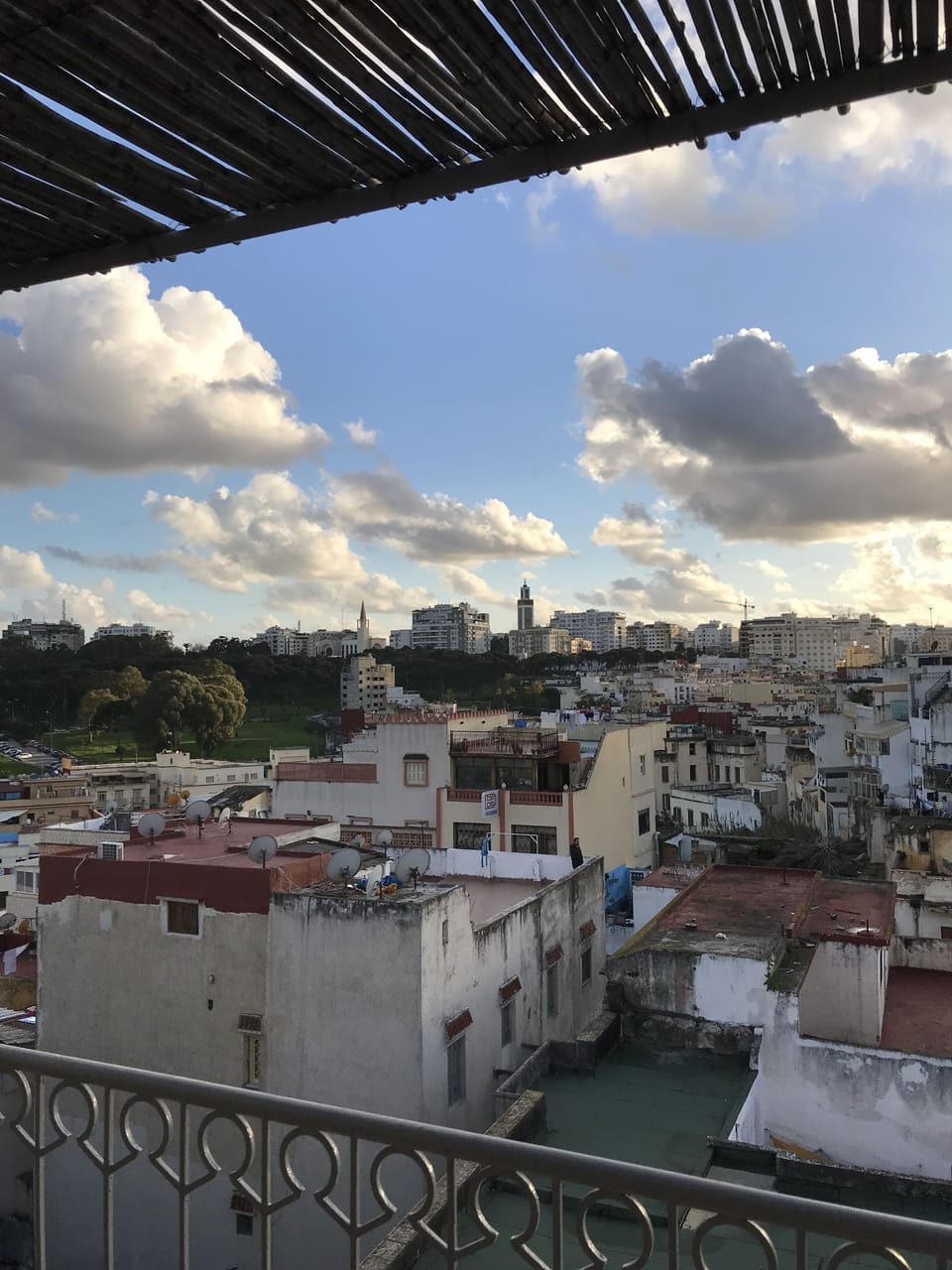 View of the city from the first terrace