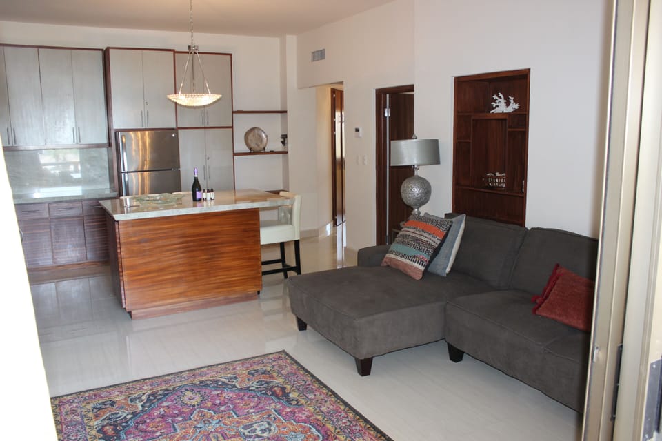 Living Room, kitchen  and entrance way