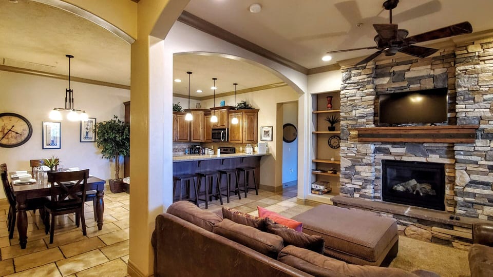 Open concept and high ceilings. 
