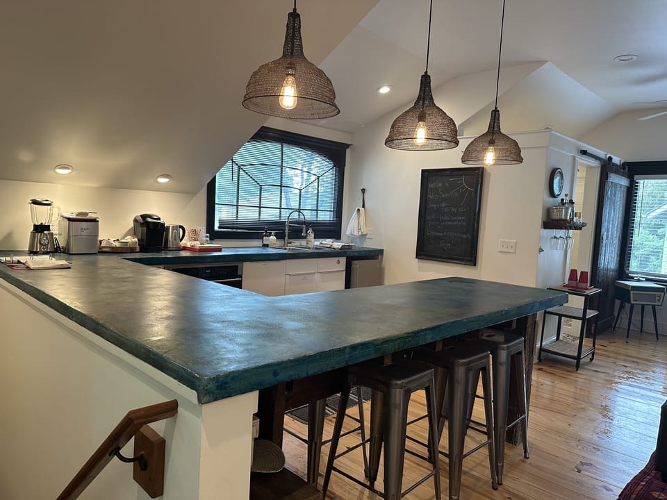 Plenty of counter space for coffee or cocktails