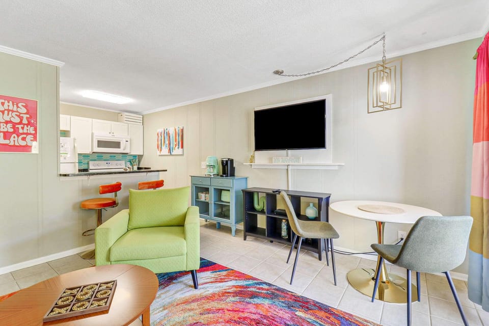 Bright & Fun Living & Dining Space