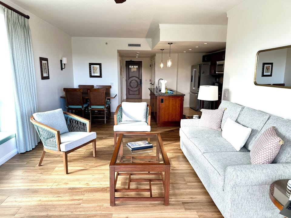 Updated furniture and painting in living room. Sofa sleeper Queen