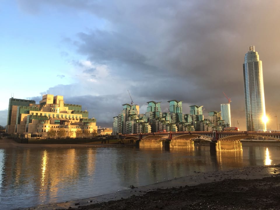 This is the view  from the Thames just at there end of our street...