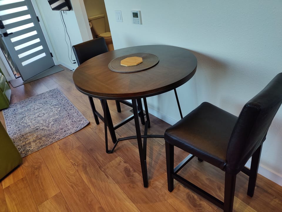 bistro table in kitchen 