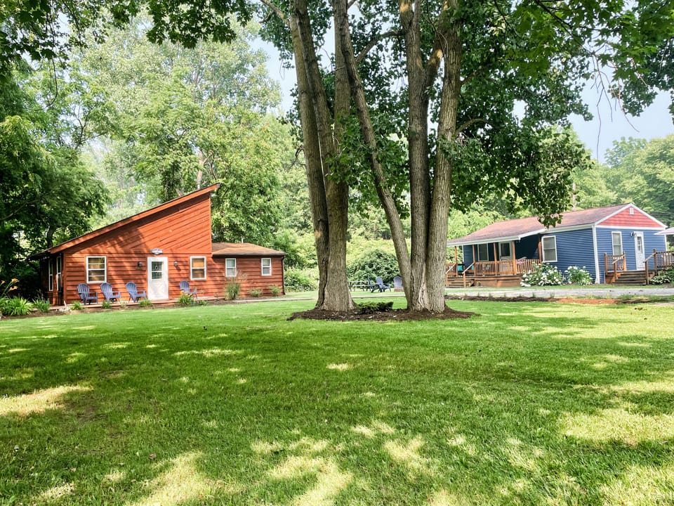 Yard and neighboring cabin, The Massie Cabin