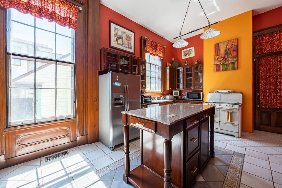 Ginormous kitchen view from doorway