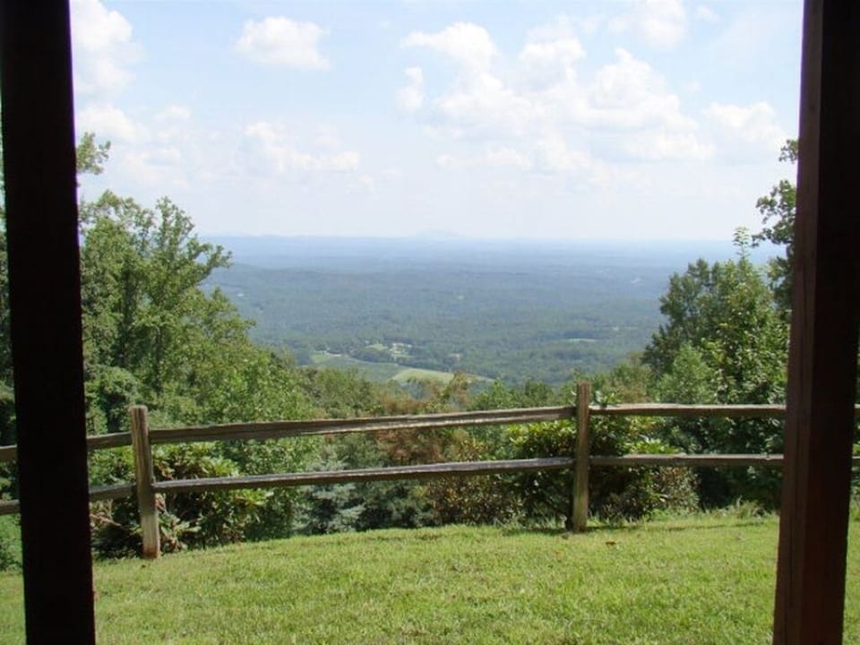 The valley and apple orchard below.