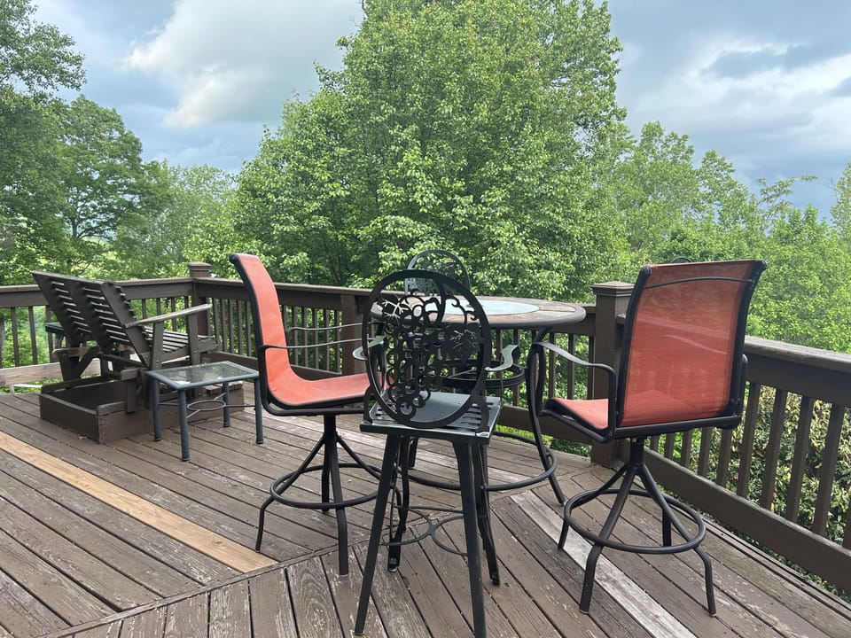 Great place to have a glass of wine and take in the view.