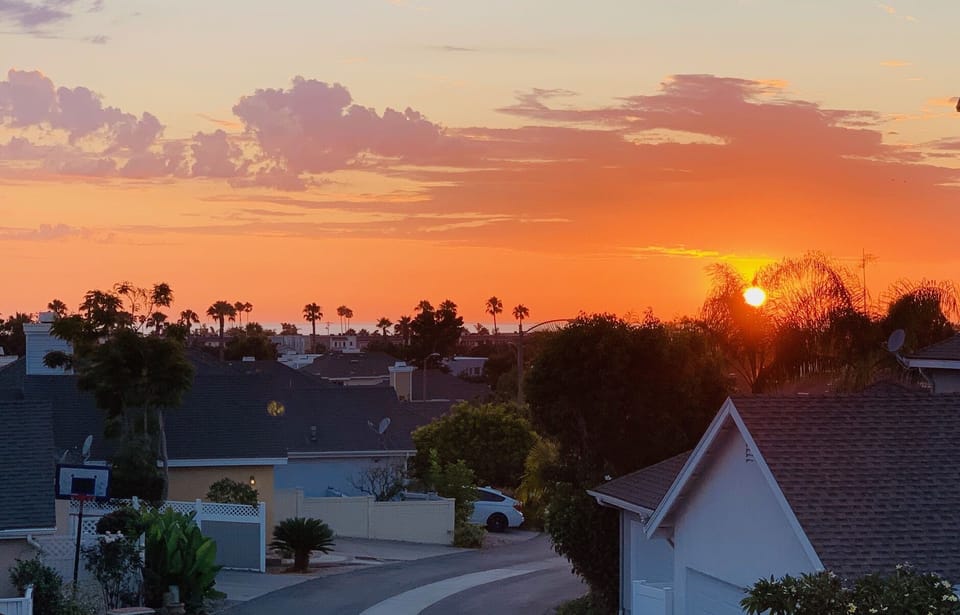 Sunset view from patio