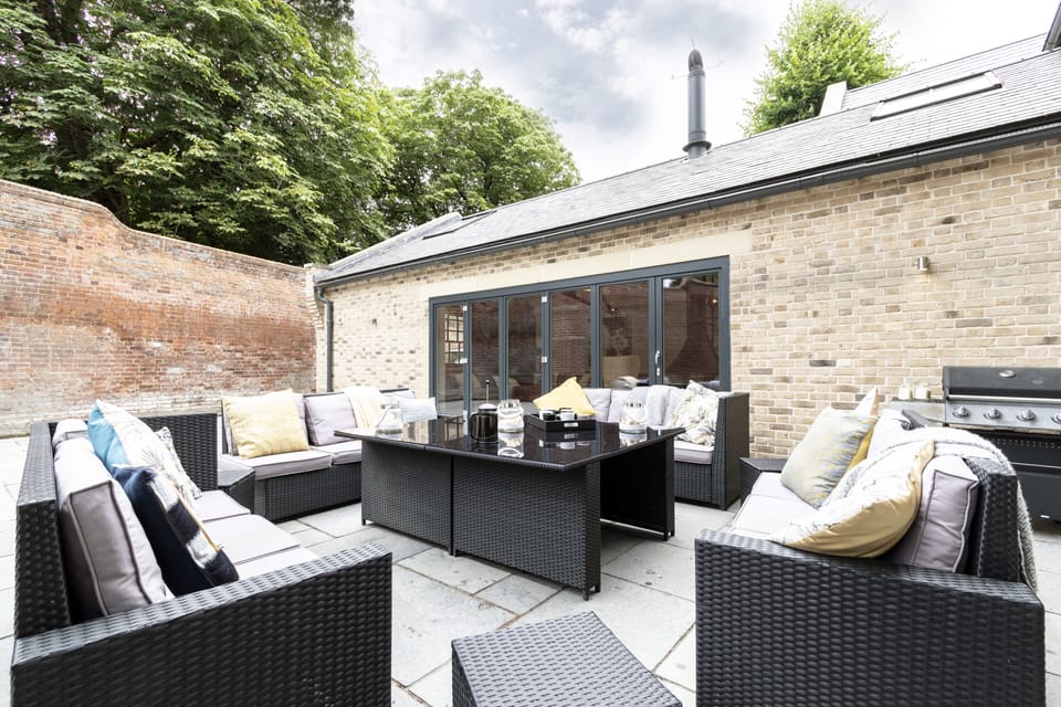 Large terrace space easily seated eight plus