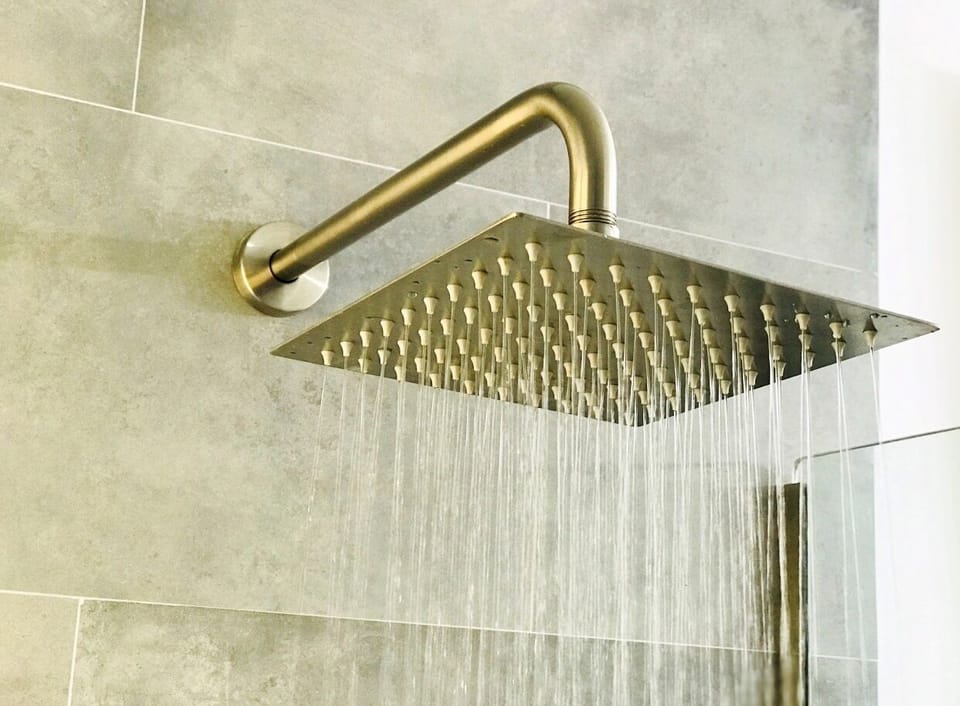 Spa-like luxury of rainfall shower.