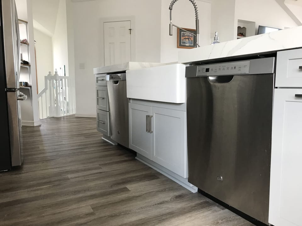 Two dishwashers for easy clean-up after big family dinners
