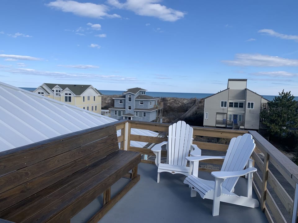 Current crow's nest: added built-in benches to enjoy the view