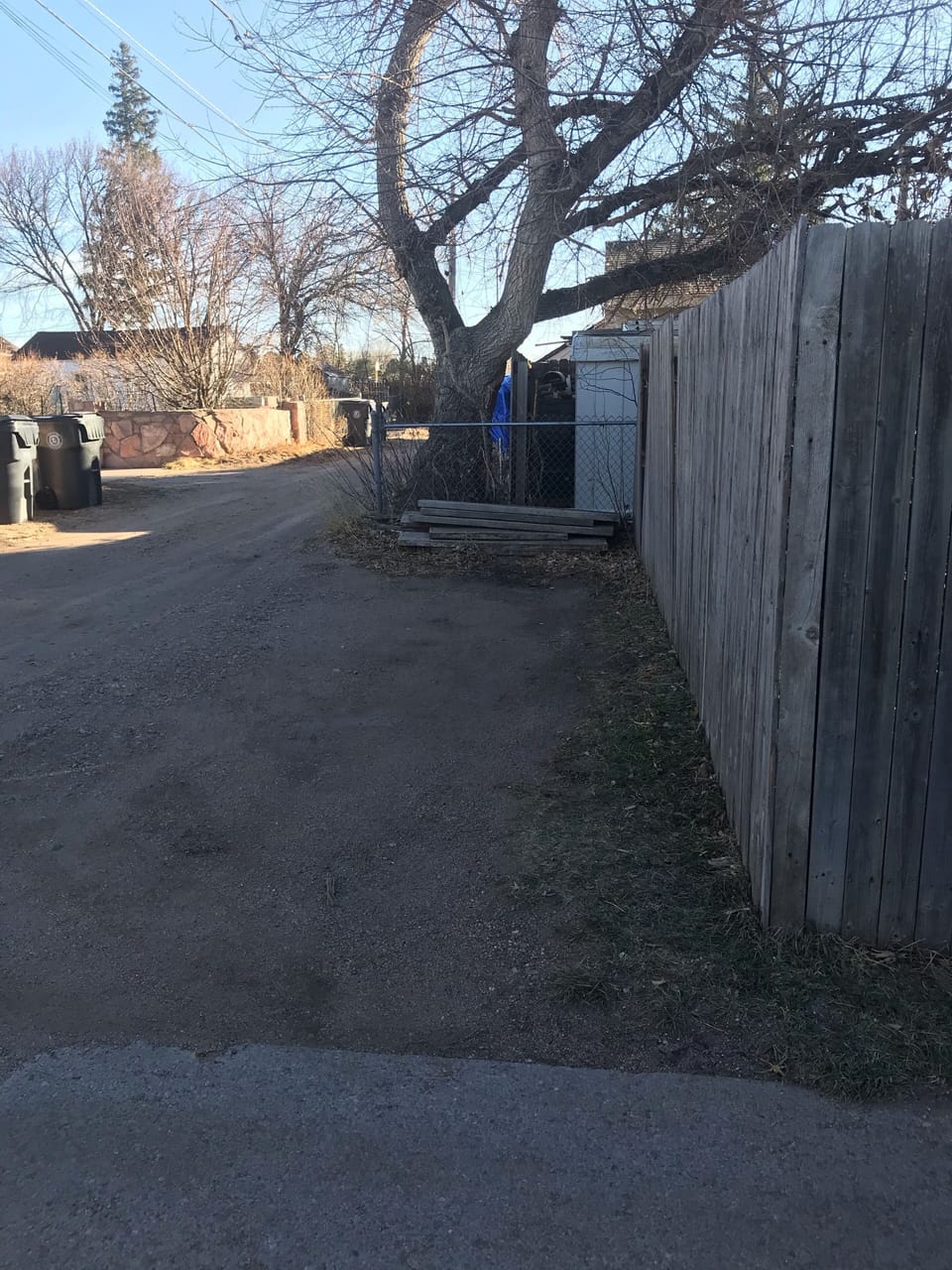 Alley parking space