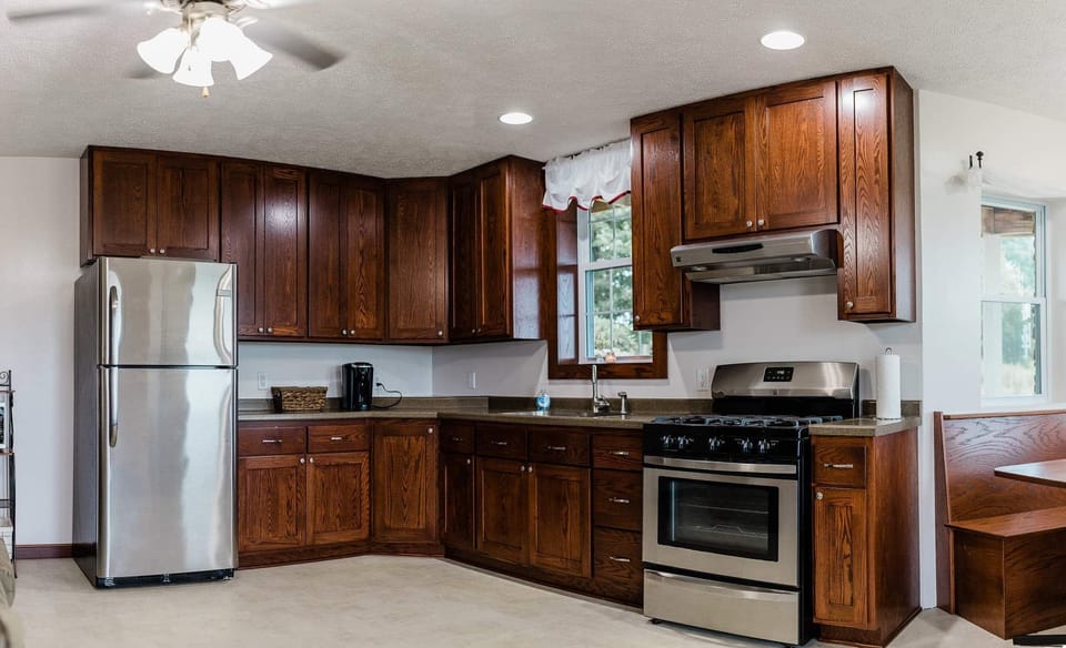 The full kitchen in the walkout basement