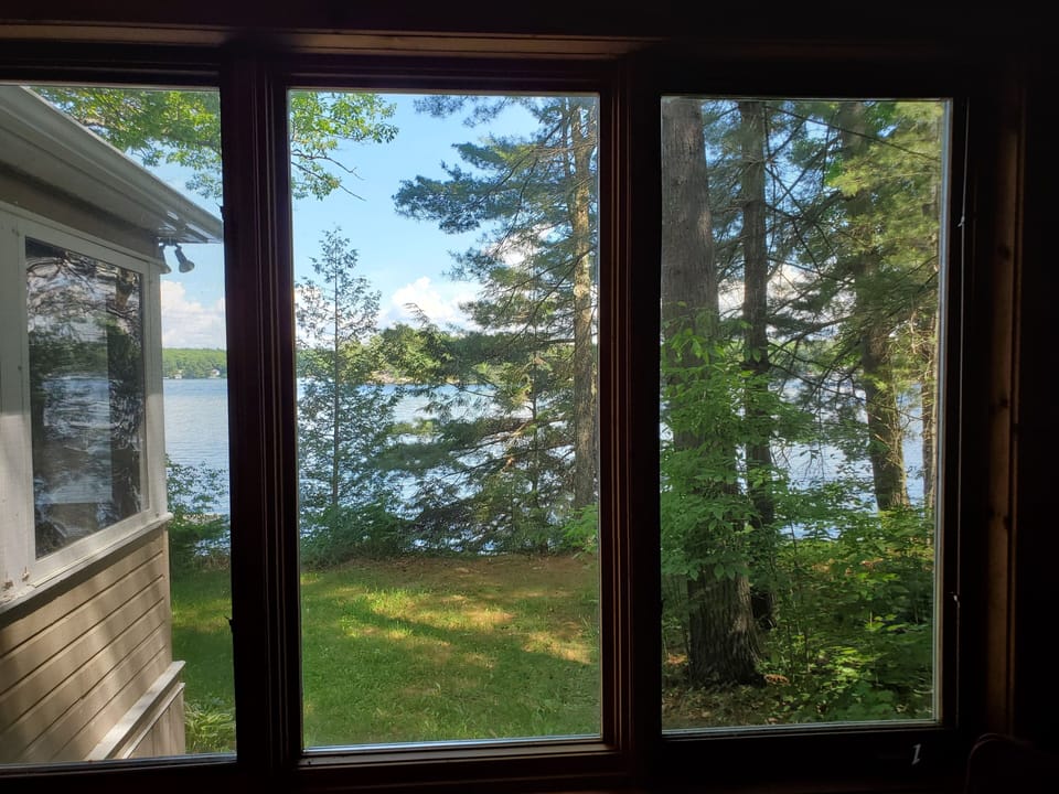 View from living room to Lake.