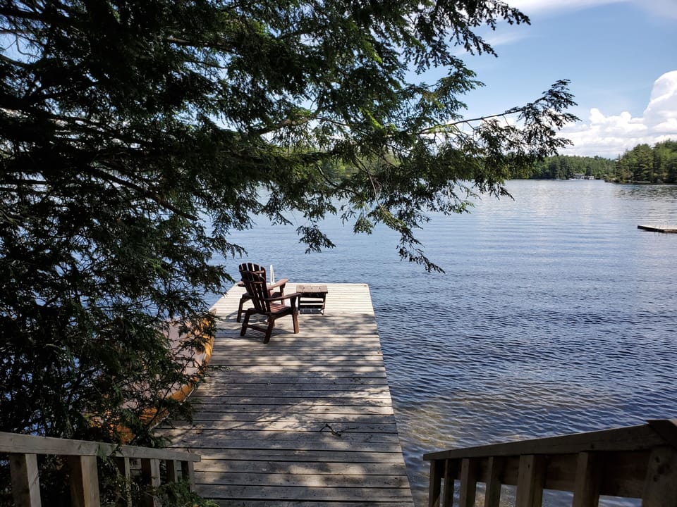 View from flat stairs to the dock at 2pm. 