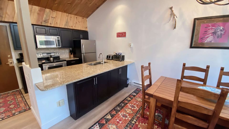 Kitchen and dining area