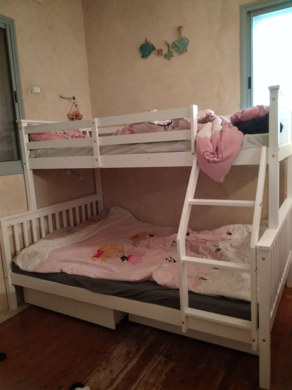 children room. double bed and single