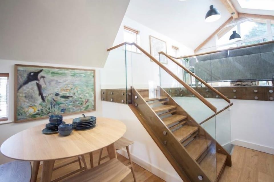 Stairs leading to lounge