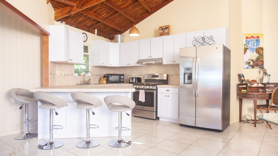 Upstairs brand new kitchen.