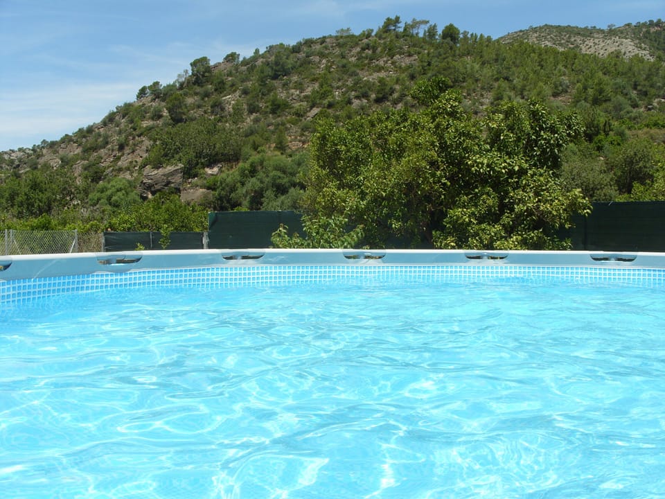 mountain view from the pool