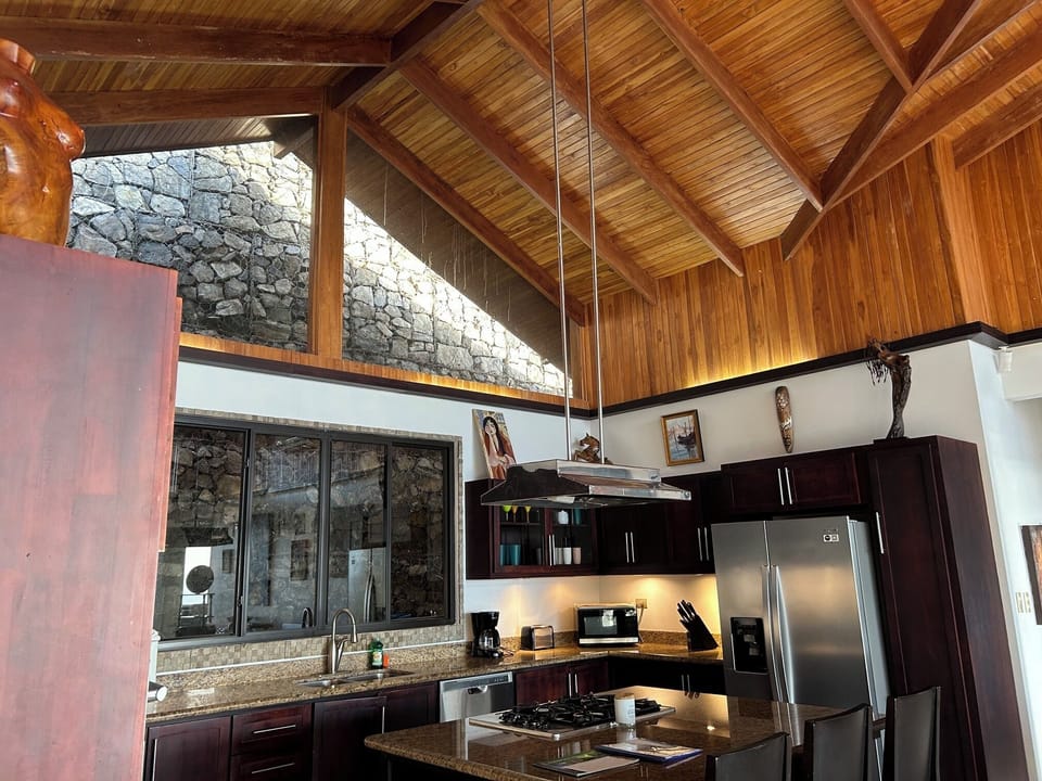 Wood kitchen ceiling 