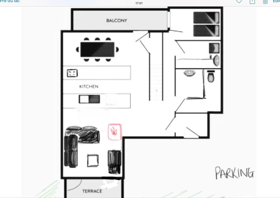 The ground floor layout, the kitchen will soon be open plan