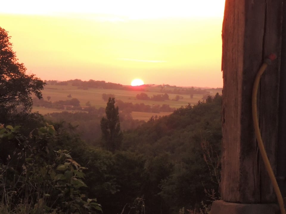 Sunset from west 
Terrace at side of house