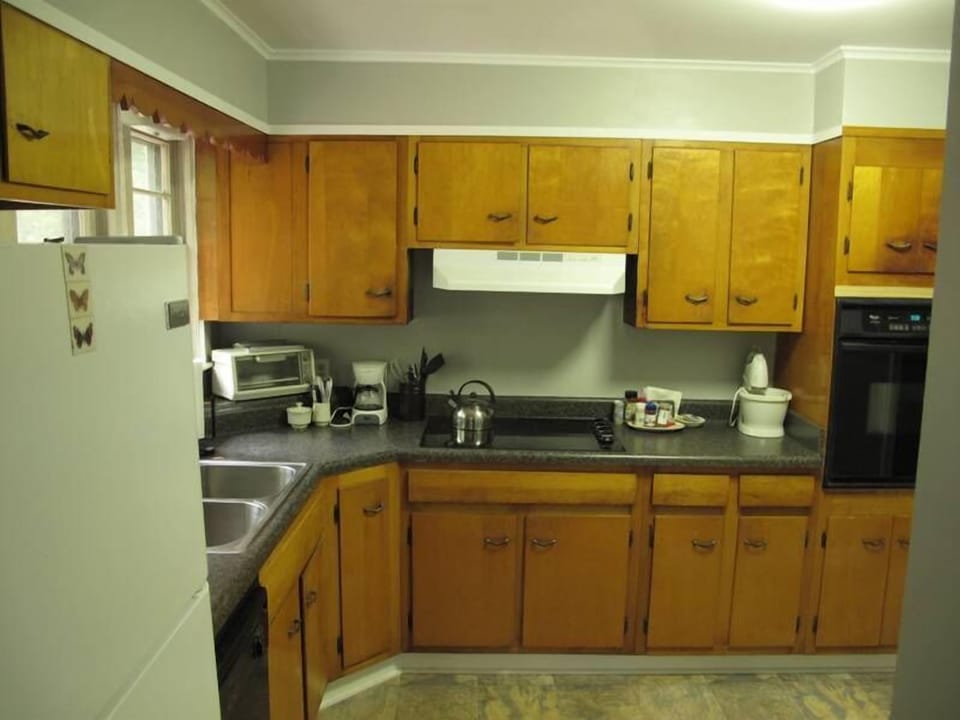 Kitchen view from back door.