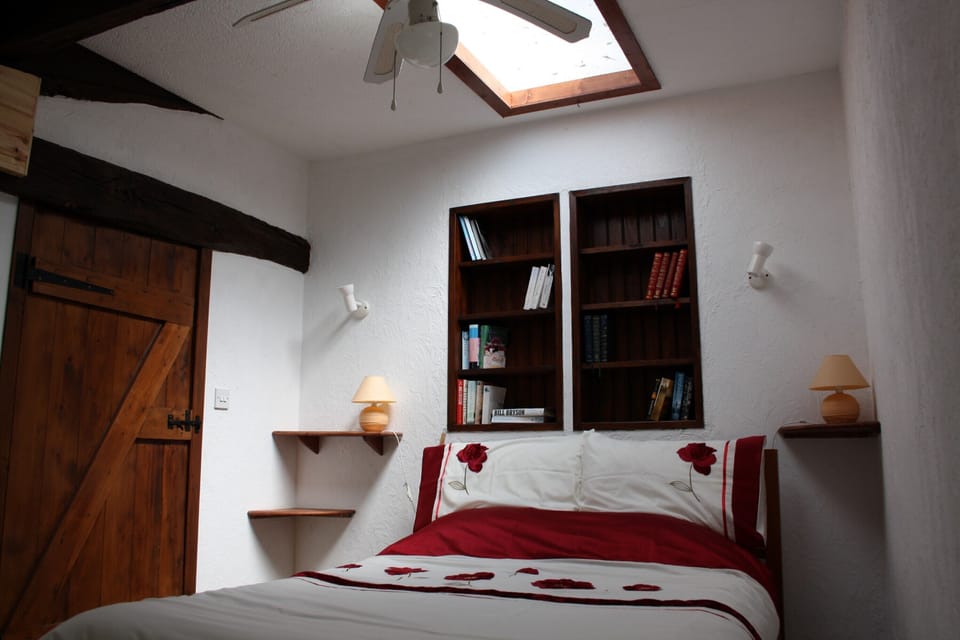 Bedrooom with ceiling fan