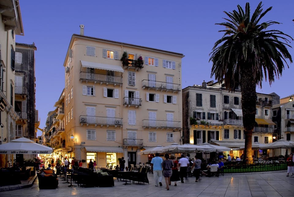 Corfu Town by night
