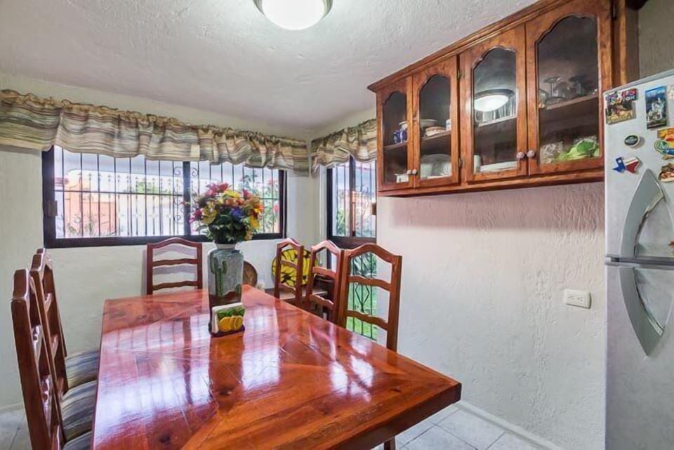 Dining area is equipped to seat 8