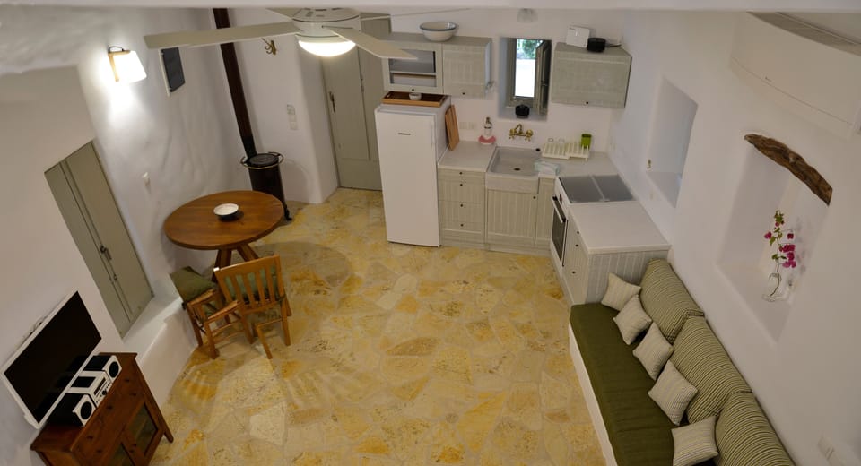 view of studio from the mezzanine-loft 