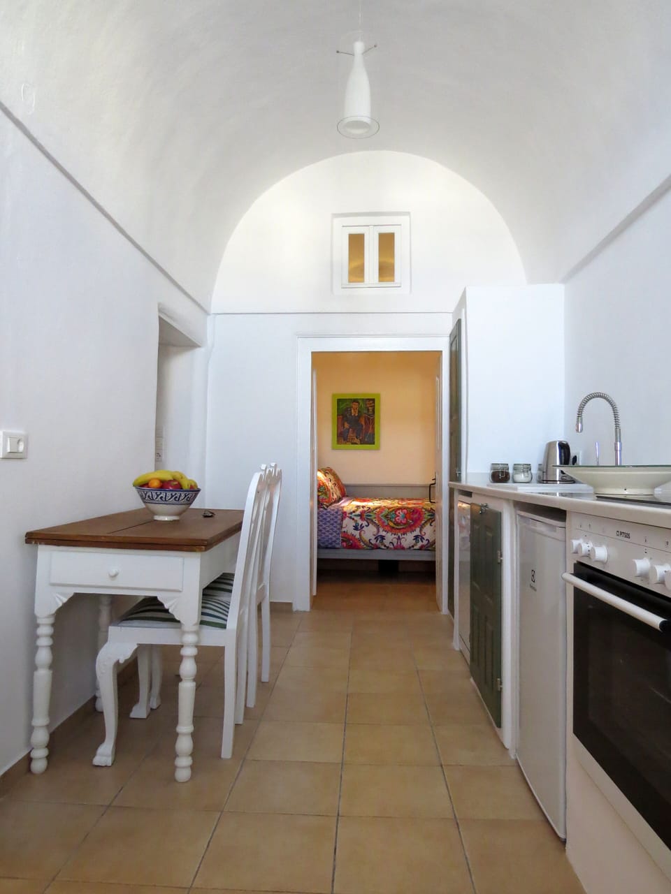 Kitchen with door to double bedroom