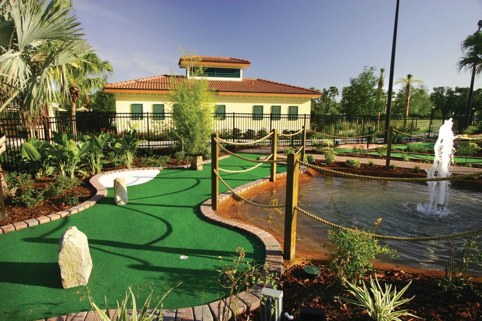 Enjoy a friendly competition at the beautifully landscaped mini-golf course, complete with playful fountains.
