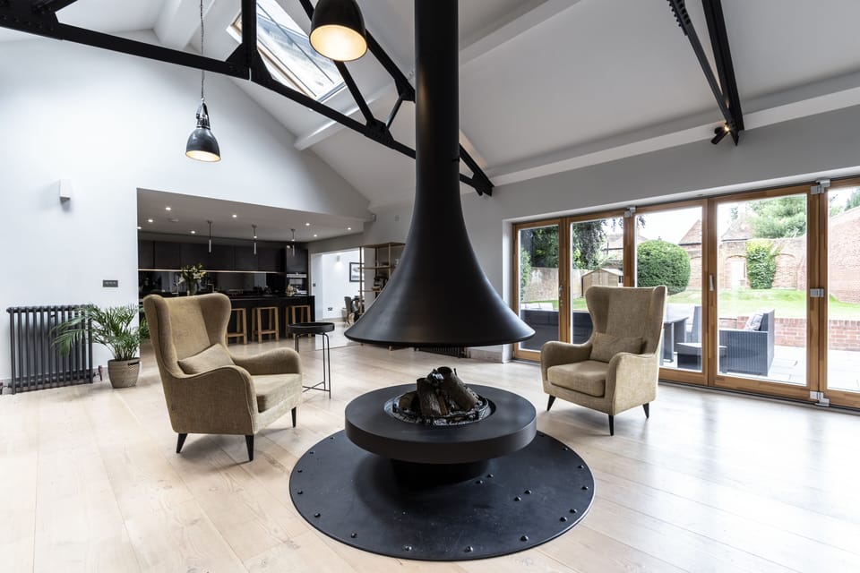 Bi-fold doors onto the terrace with seating for all