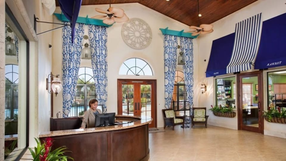 Clubhouse reception area