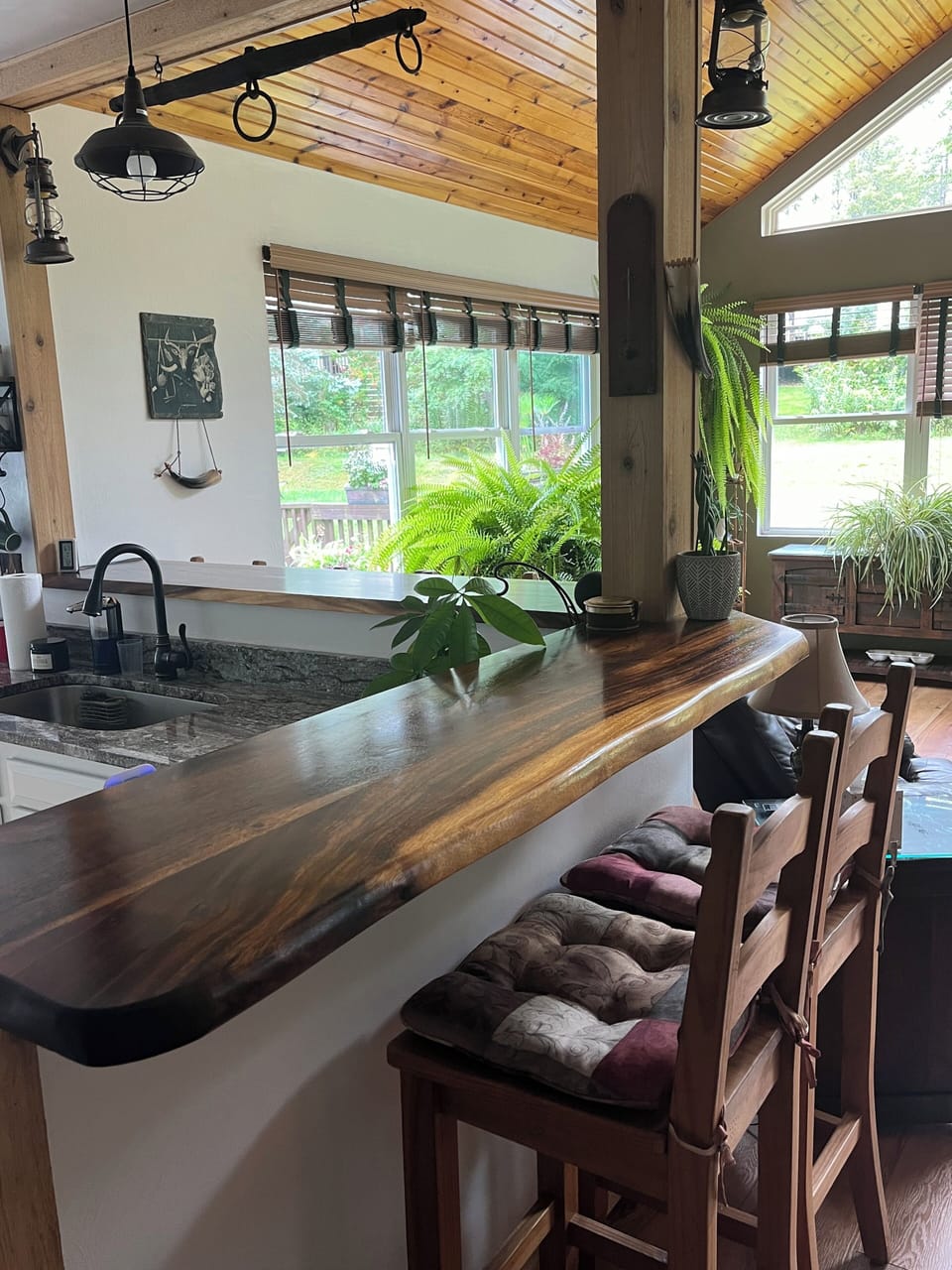 live edge bar