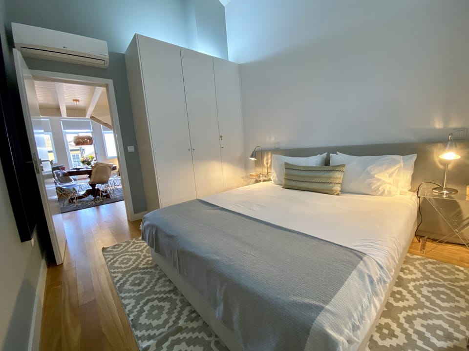 Bedroom 1 - built in cupboards, wooden hangers and aircon/ heating throughout. 