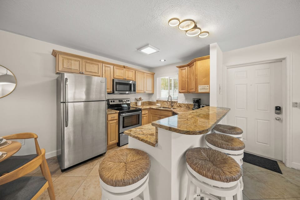 Kitchen island with spacious countertop