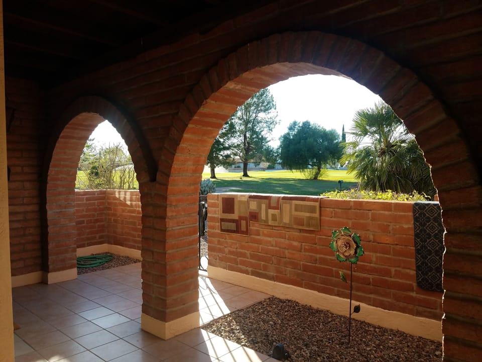 Looking out from front patio.