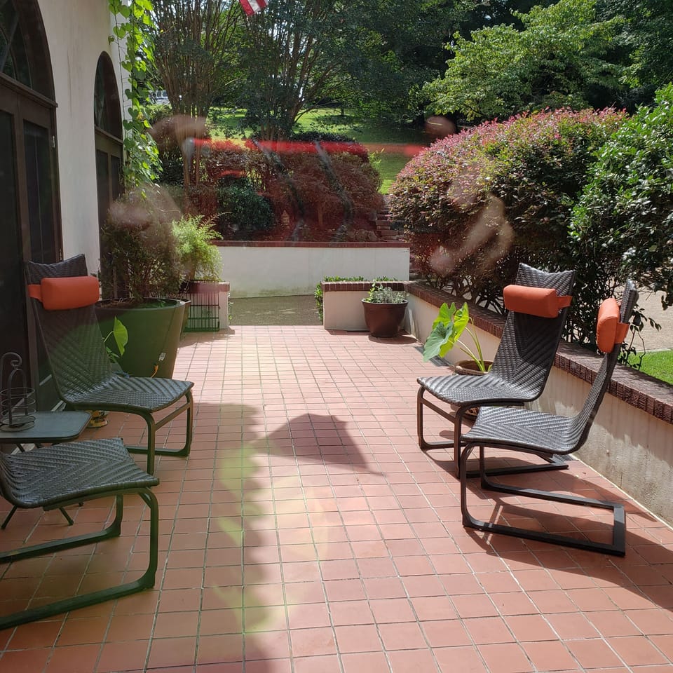 Relax on beautiful garden patio