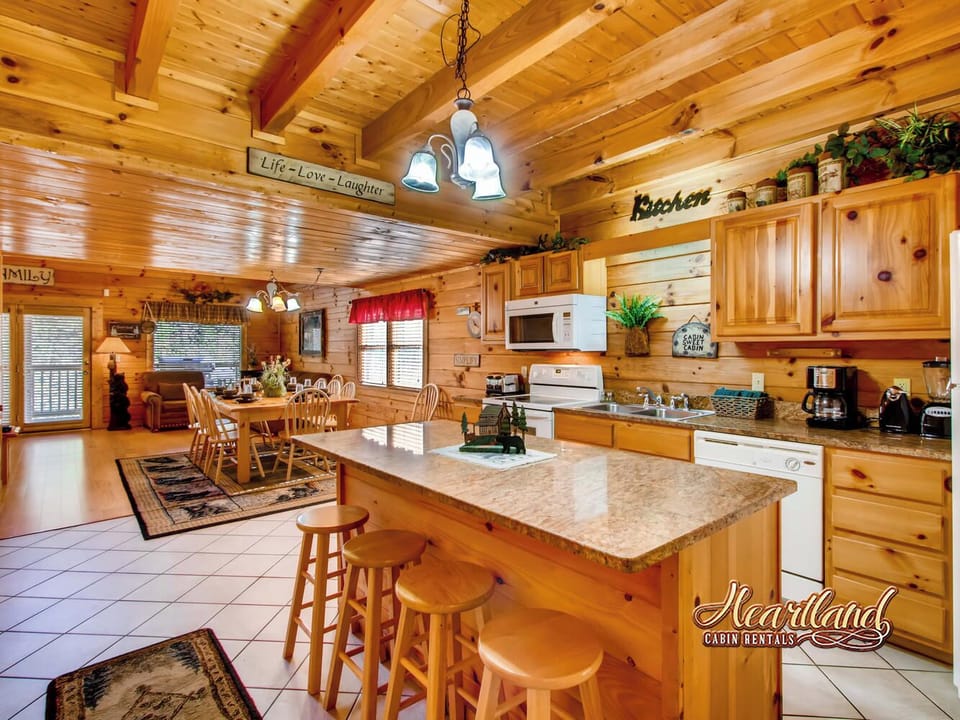 Kitchen Area Pigeon Forge Cabin License to Chill