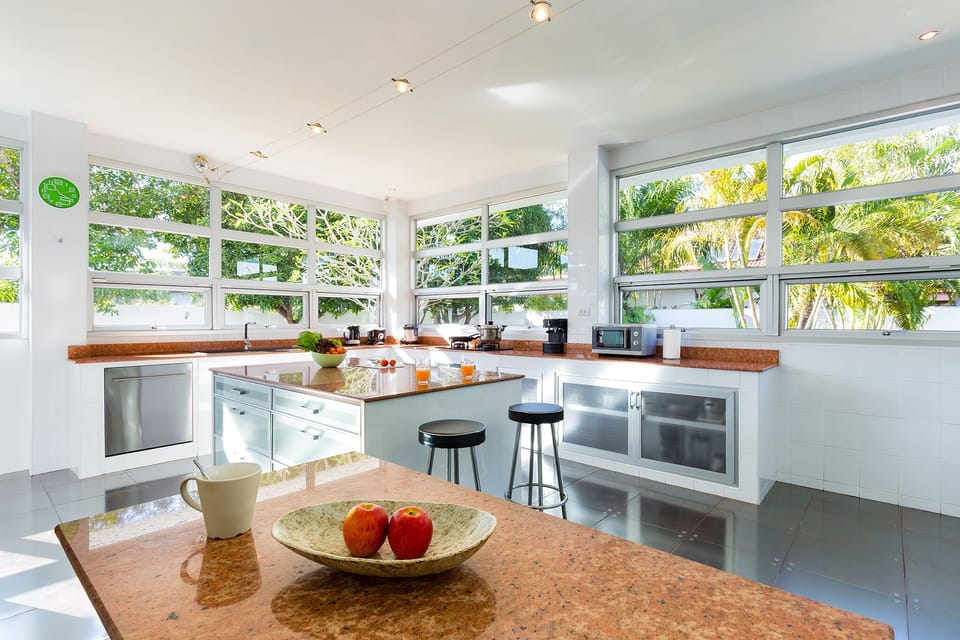 Beautiful view of the mango trees and the garden